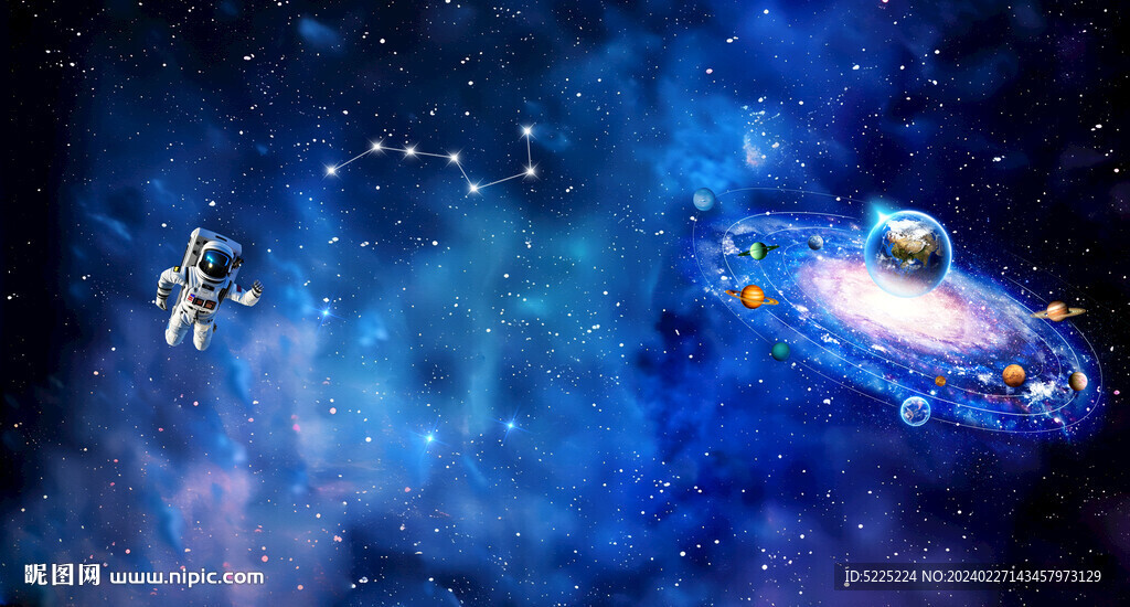 蓝色宇宙星空背景