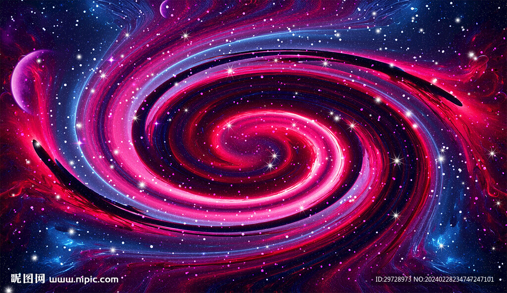 红蓝旋涡星空背景图