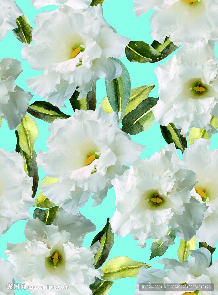 水彩花