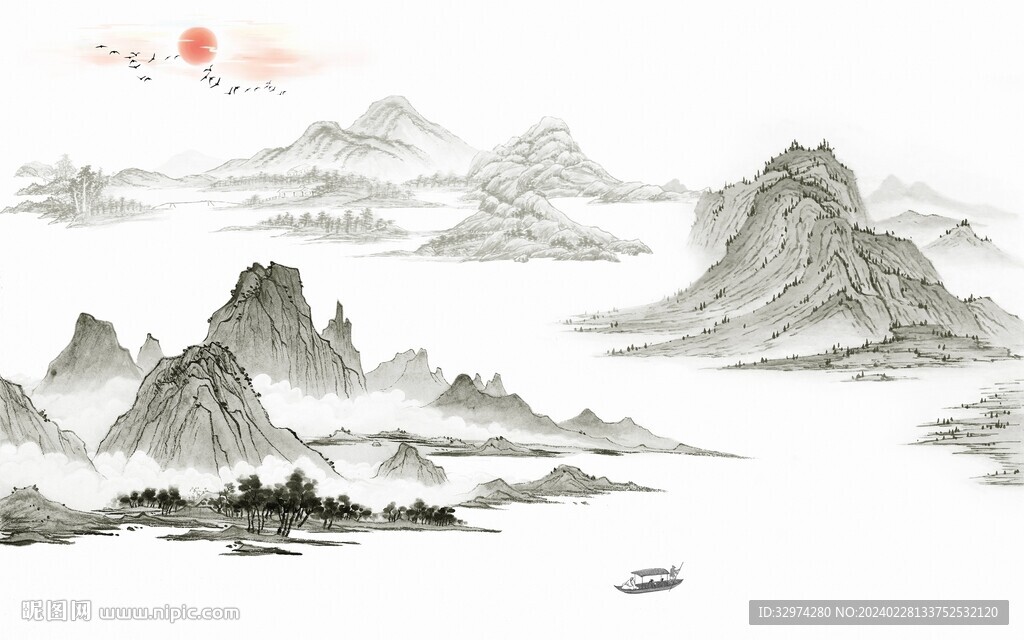 中国风山水
