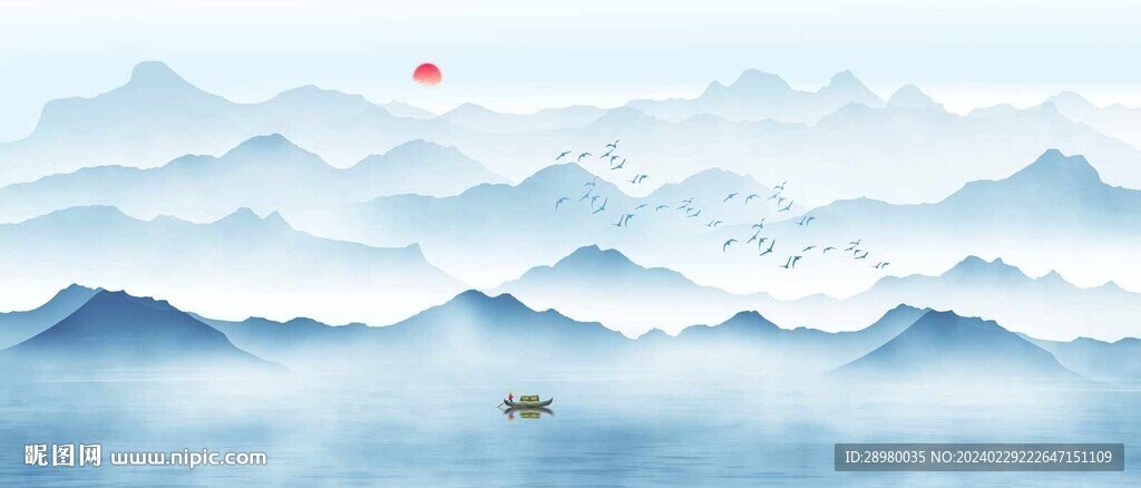 水墨山水画