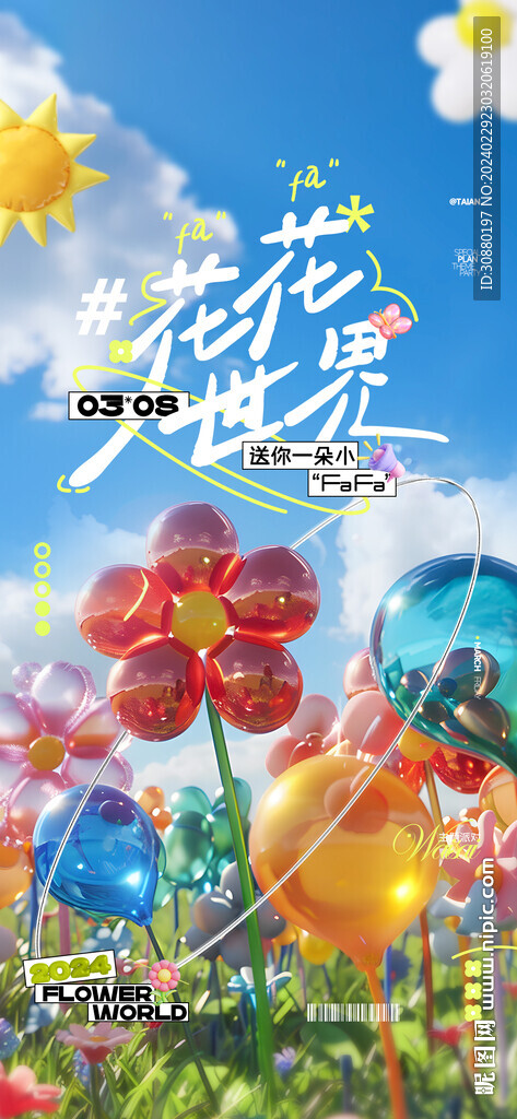 花主题海报