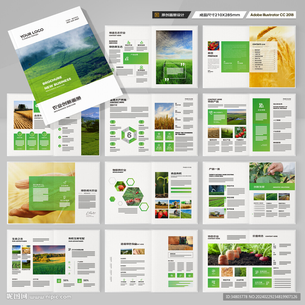 农业画册模板