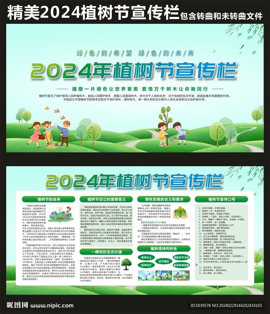 2024植树节宣传栏