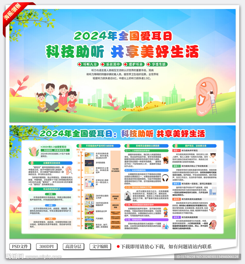 全国爱耳日宣传栏