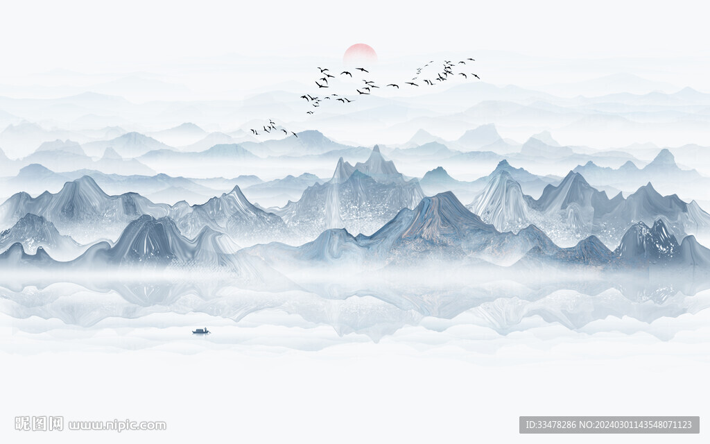水墨山水画