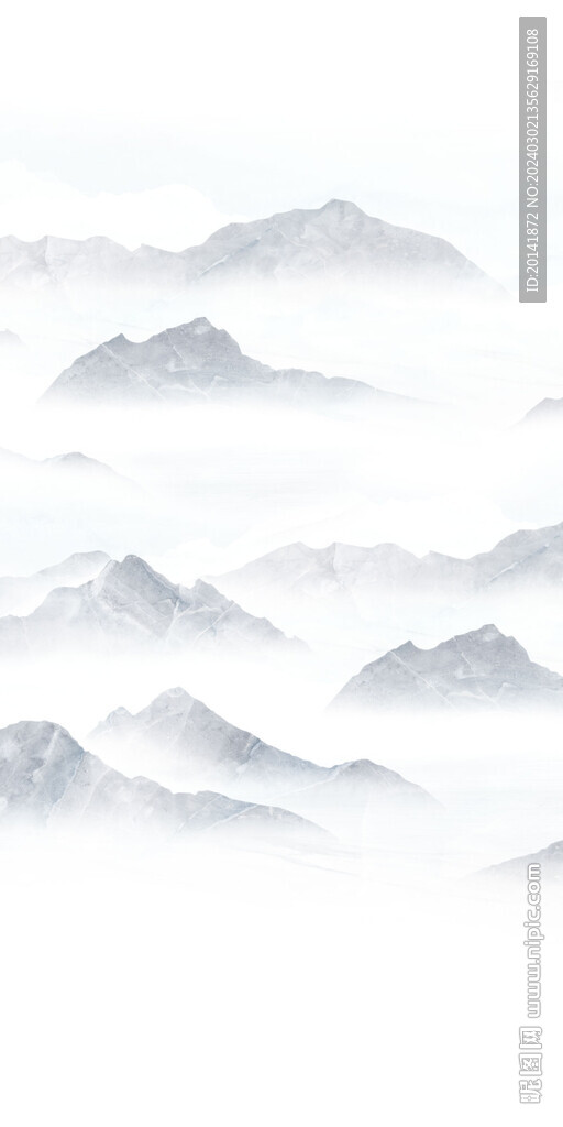 新中式石纹水墨山水玄关背景