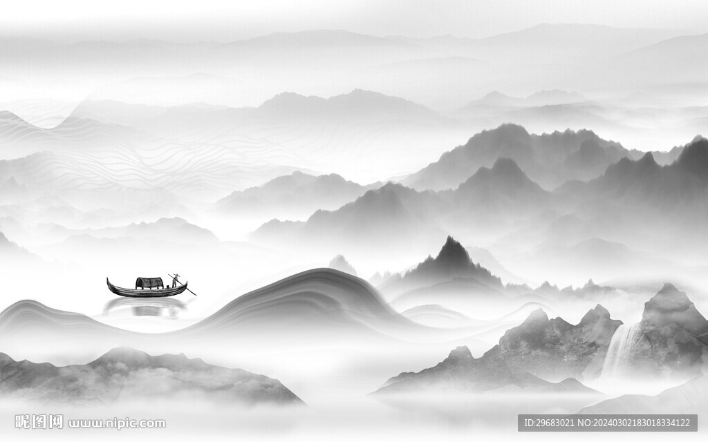 现代 新上传山水画 TIf分层