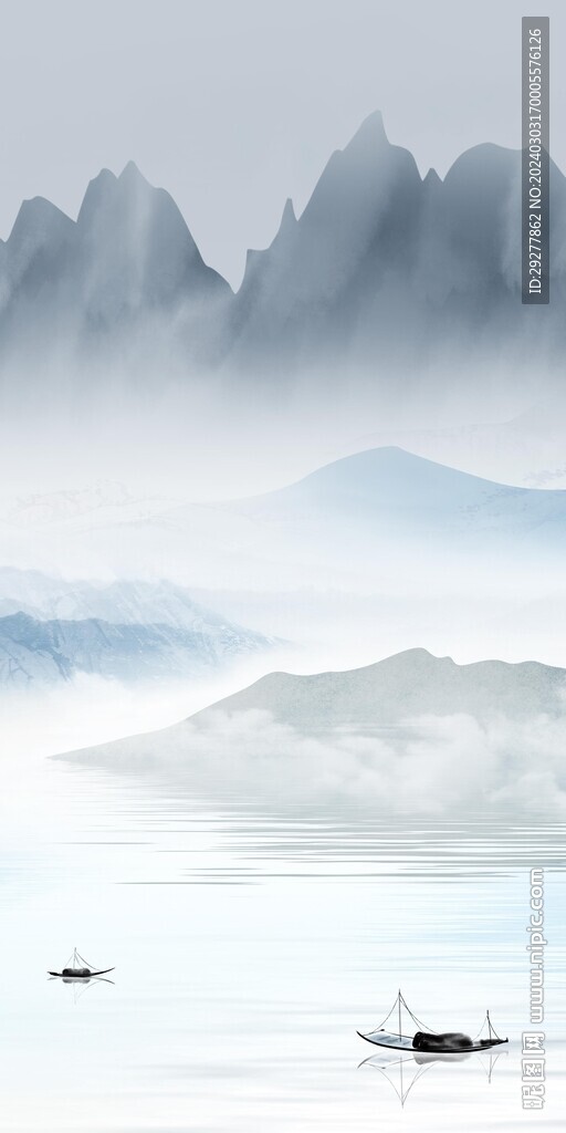 别墅 高档山水玄关 TIF分层
