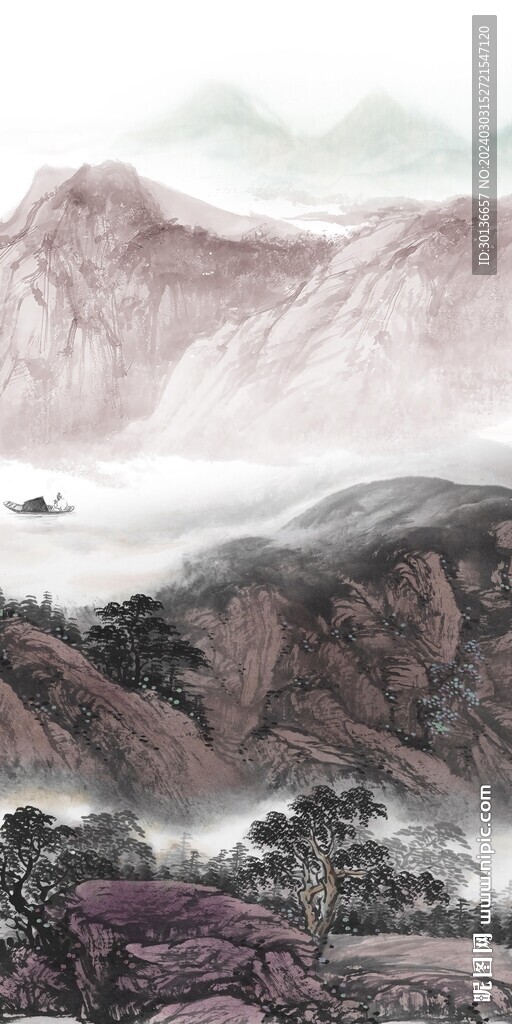 古风 爆款山水玄关 TiF分层
