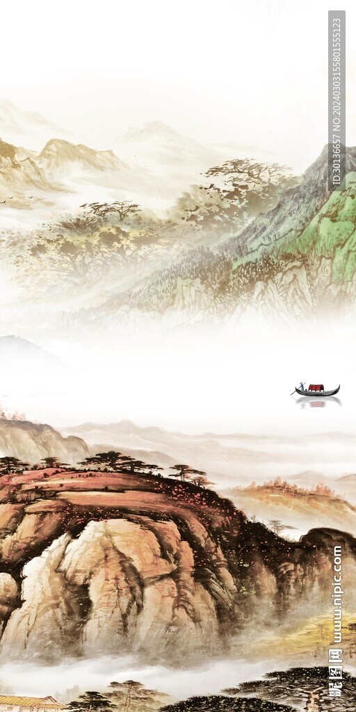 现代 爆款山水玄关 TiF分层