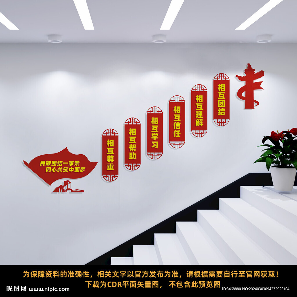 民族团结楼道文化墙