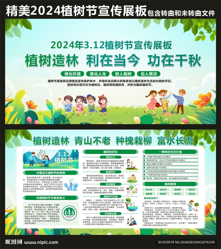 2024植树节宣传展板