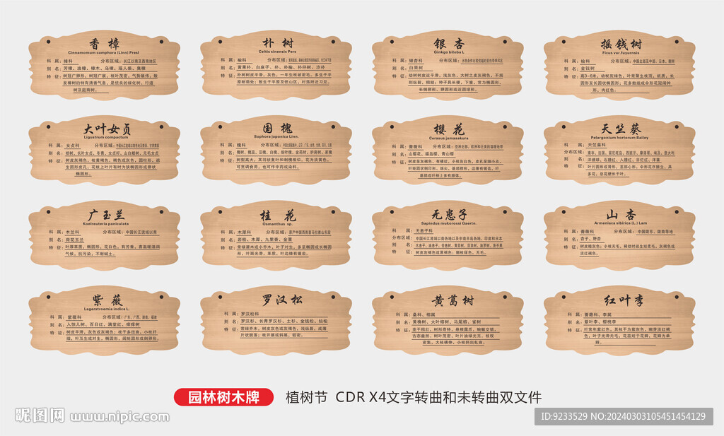 树名牌