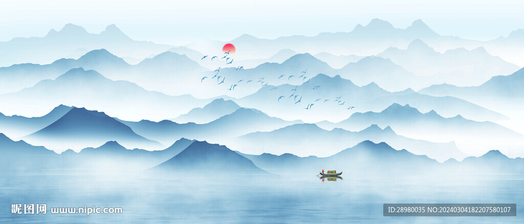 水墨山水画