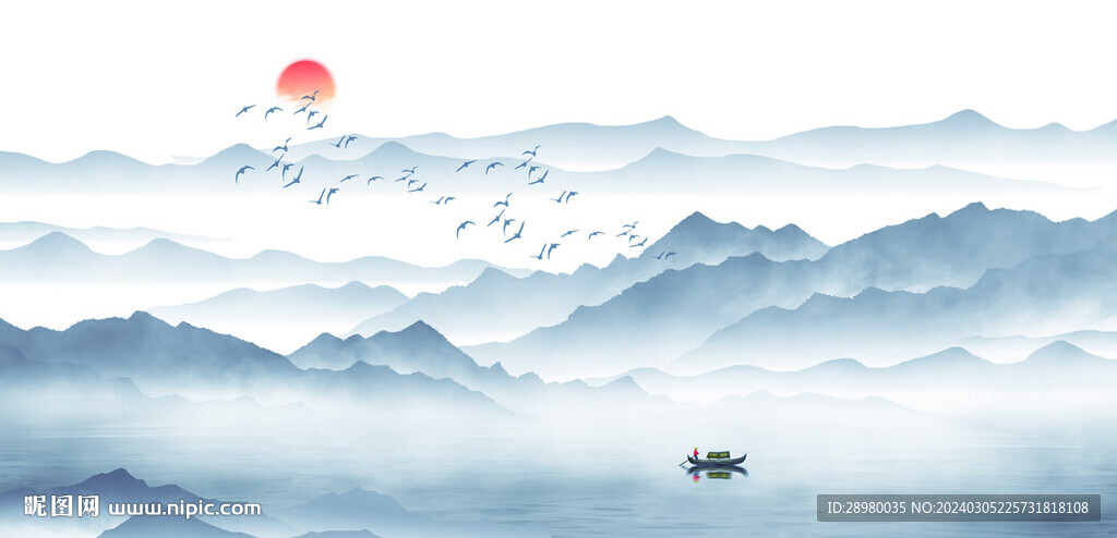 水墨山水画