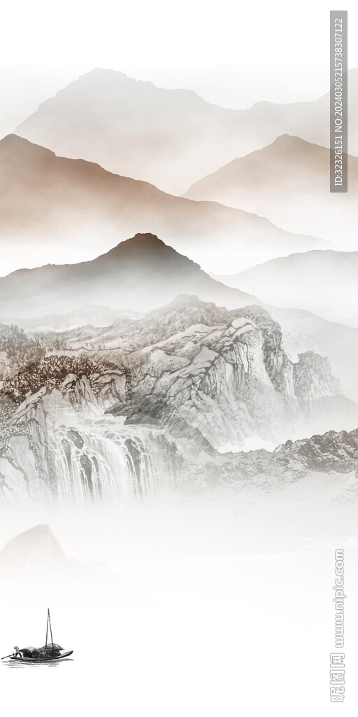 意境 高端山水玄关 TIF分层