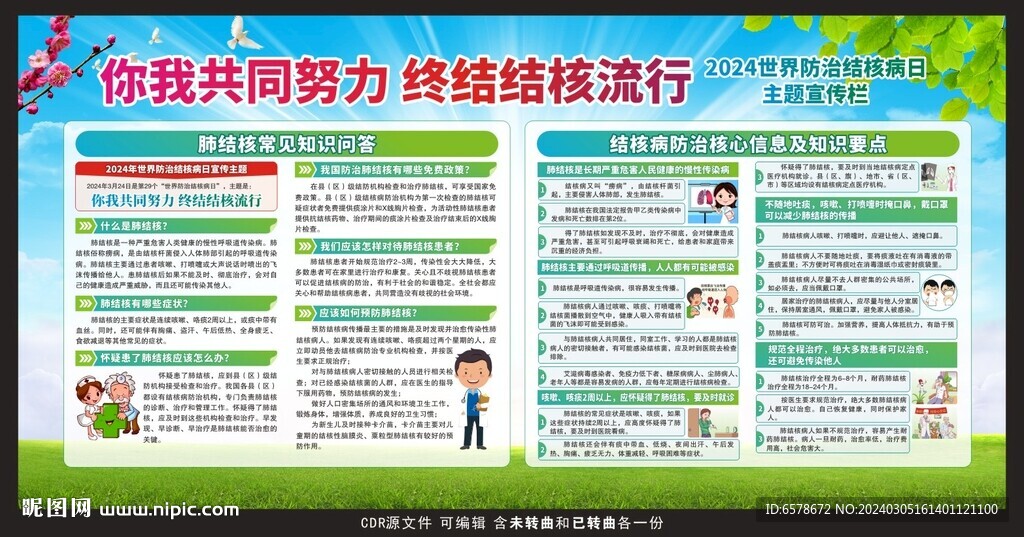 2024结核病日宣传栏