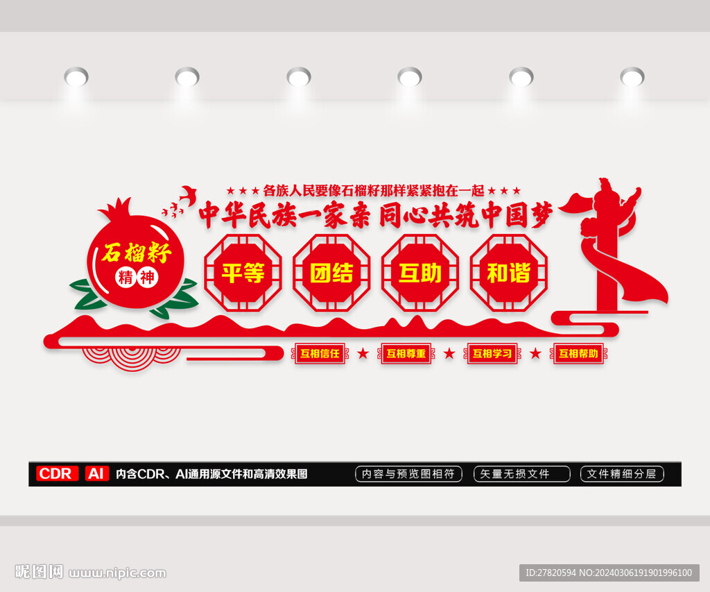 民族团结文化墙