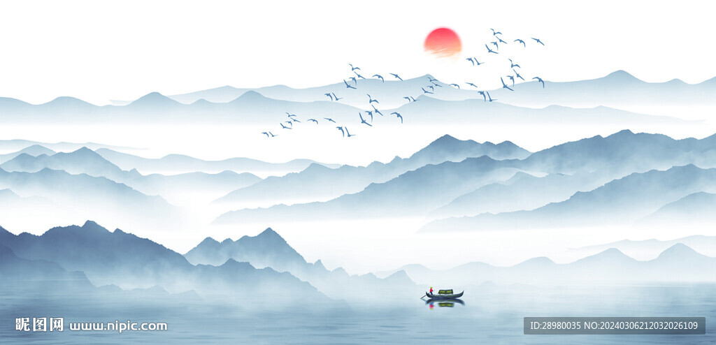 水墨山水画