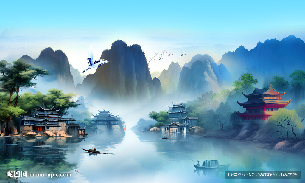 水墨山水画