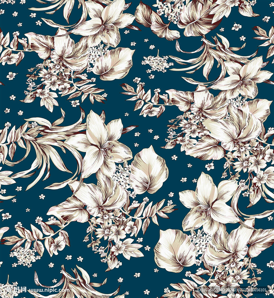 线条手绘花