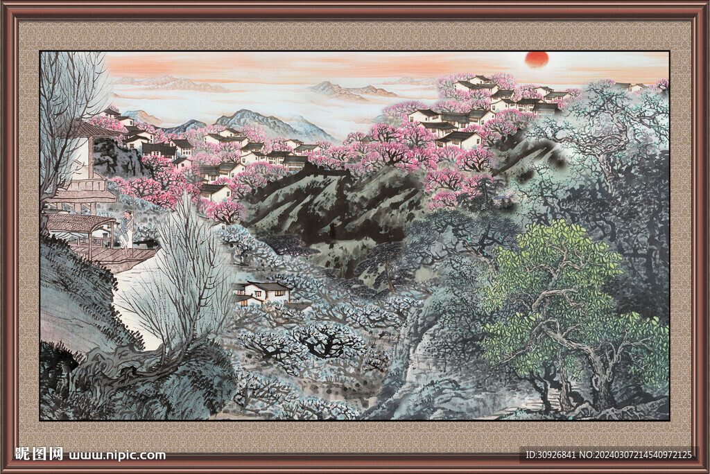 新中式山水画 