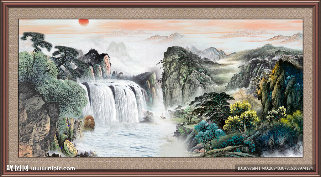 新中式山水画 