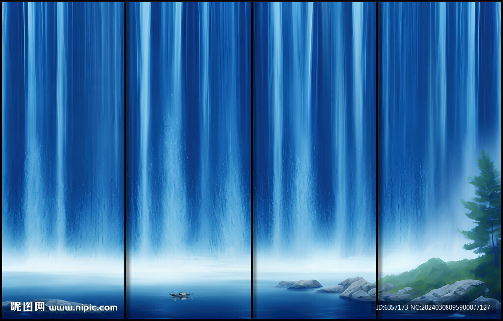 意境水墨山水画