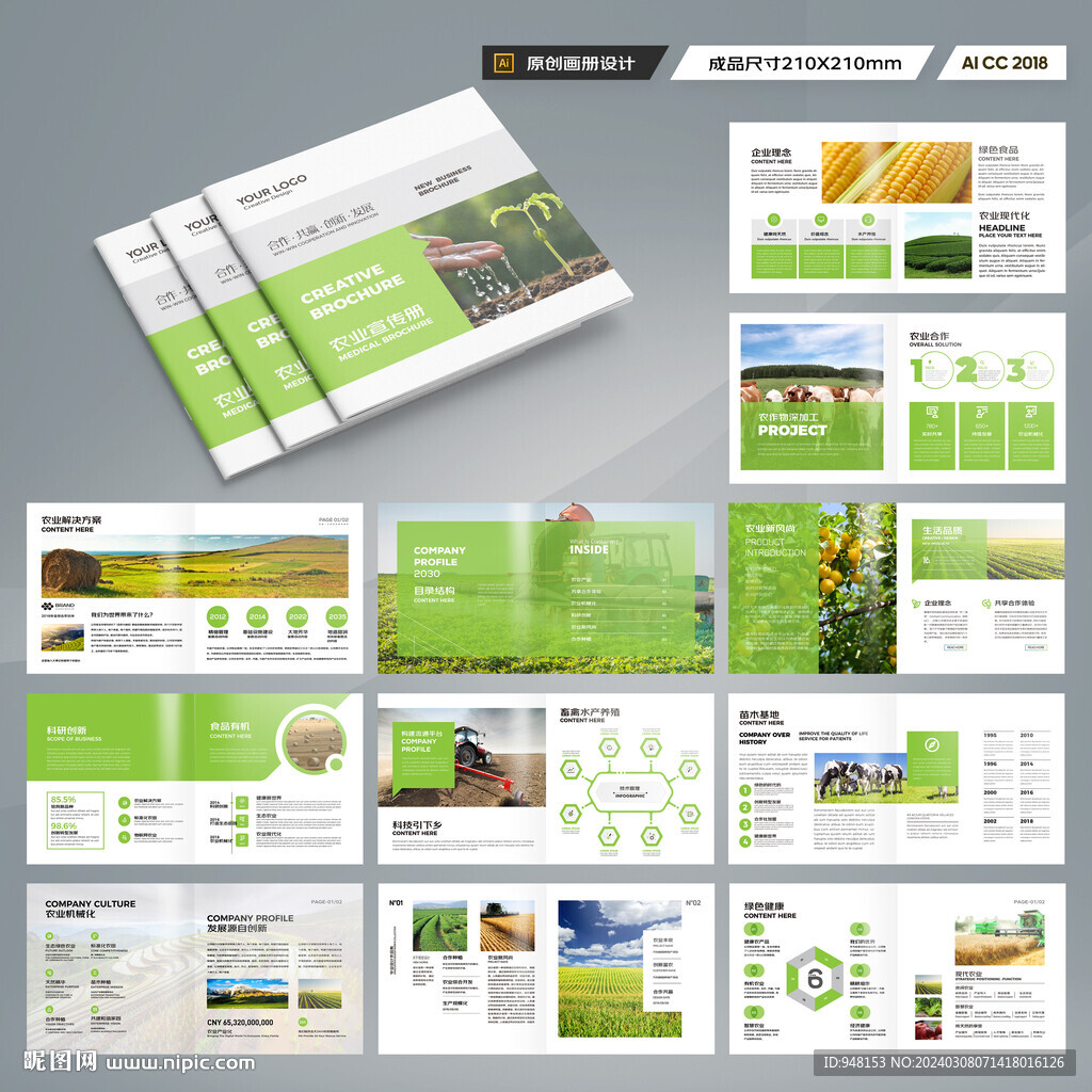 方形农产品画册