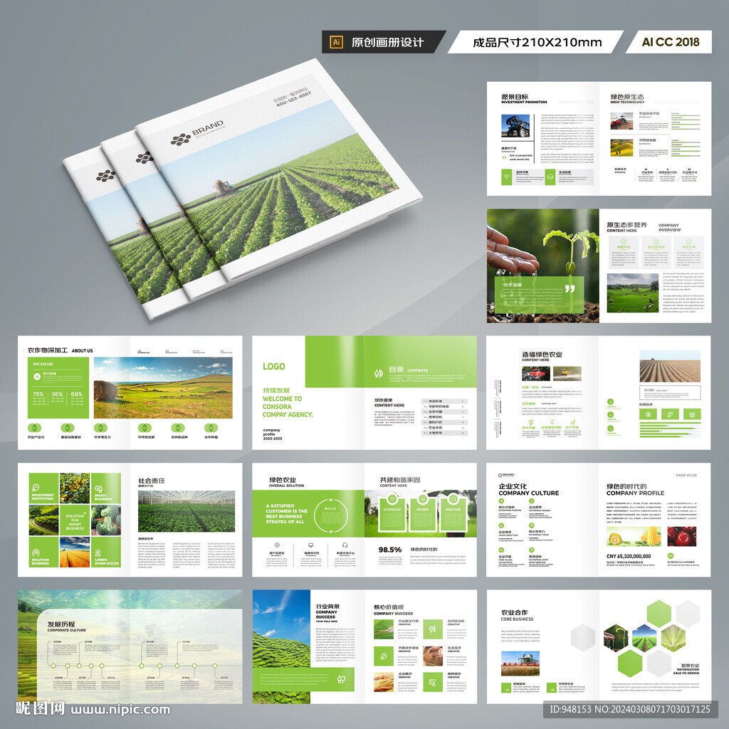 方形农产品宣传册