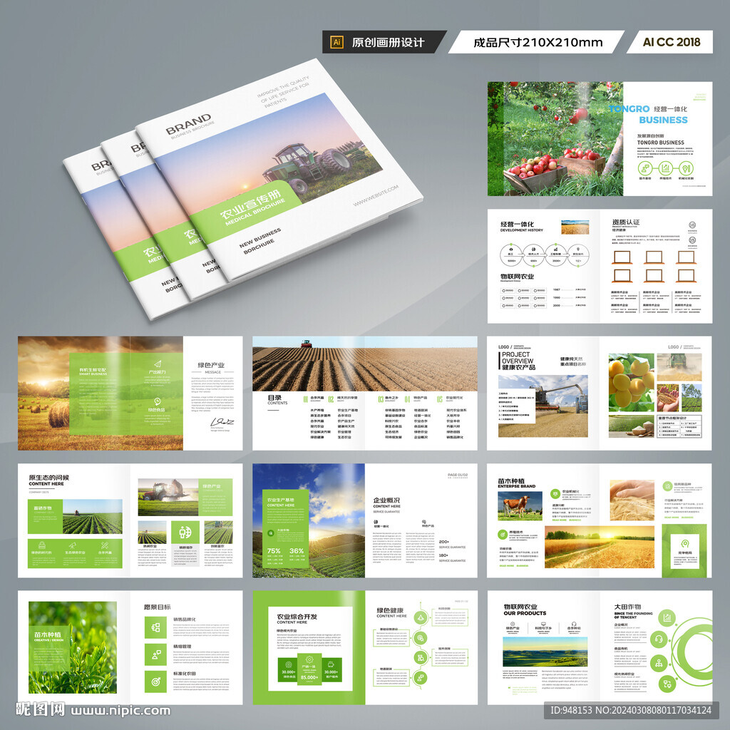 方形农业合作社画册