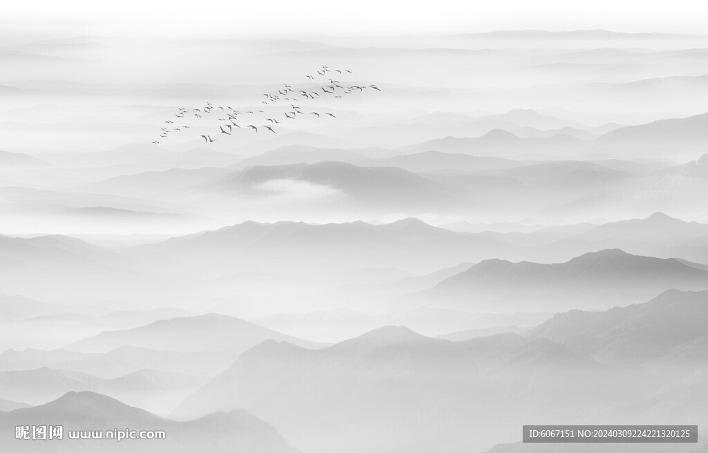 山水水墨画