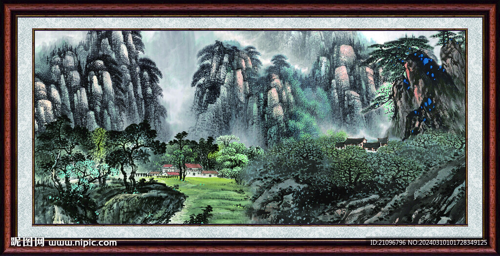 长幅国画山水