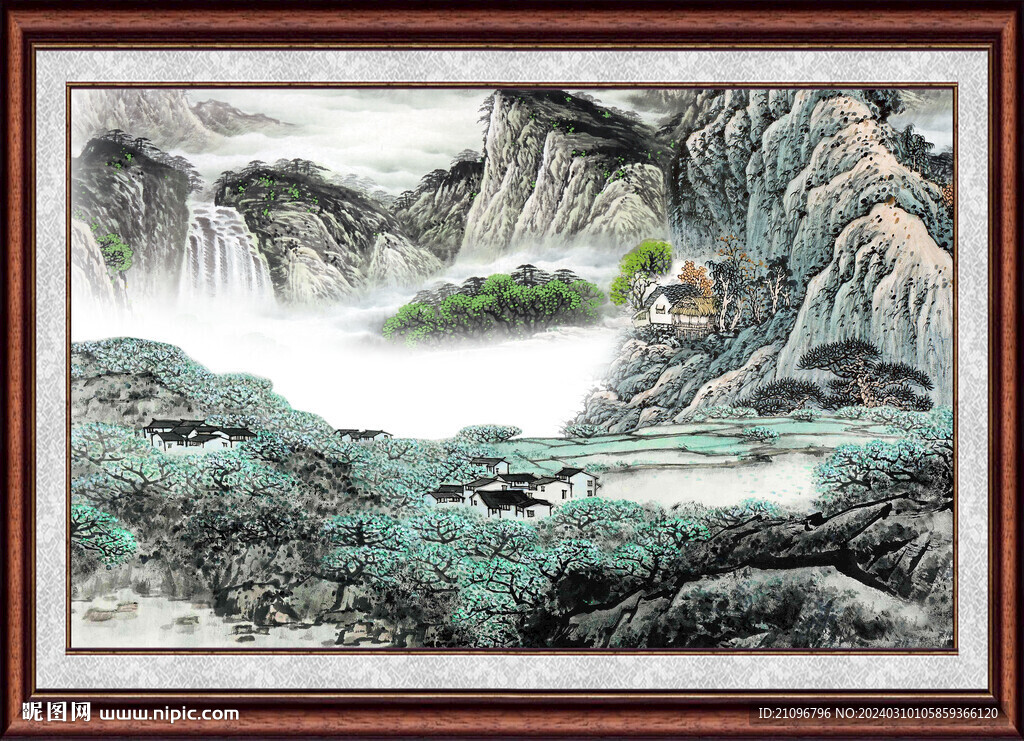 长幅国画山水