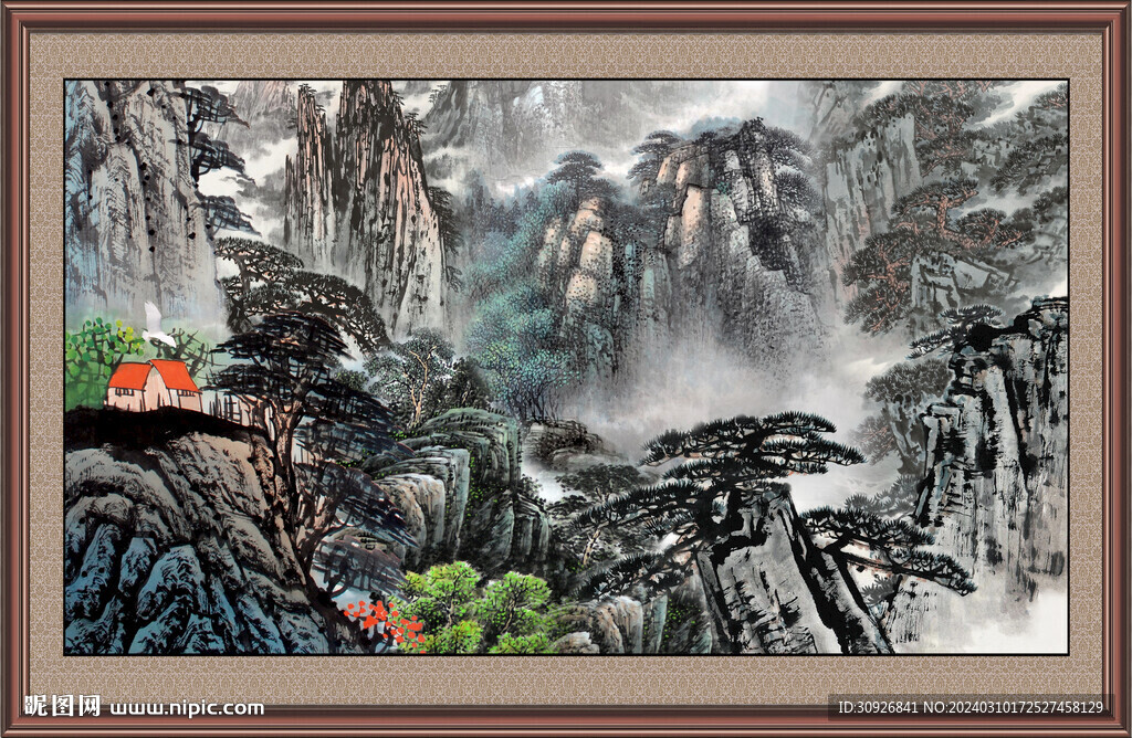 新中式山水画 