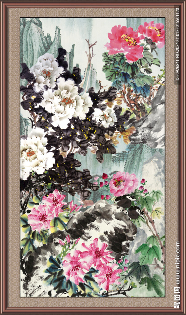 国画牡丹 