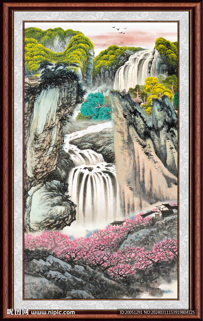 竖幅山水画