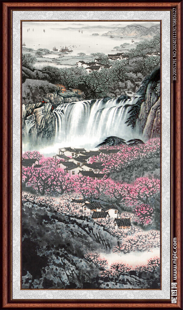 巨幅山水国画 