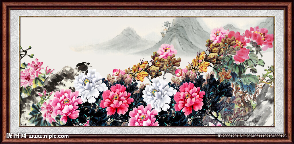 国画牡丹 