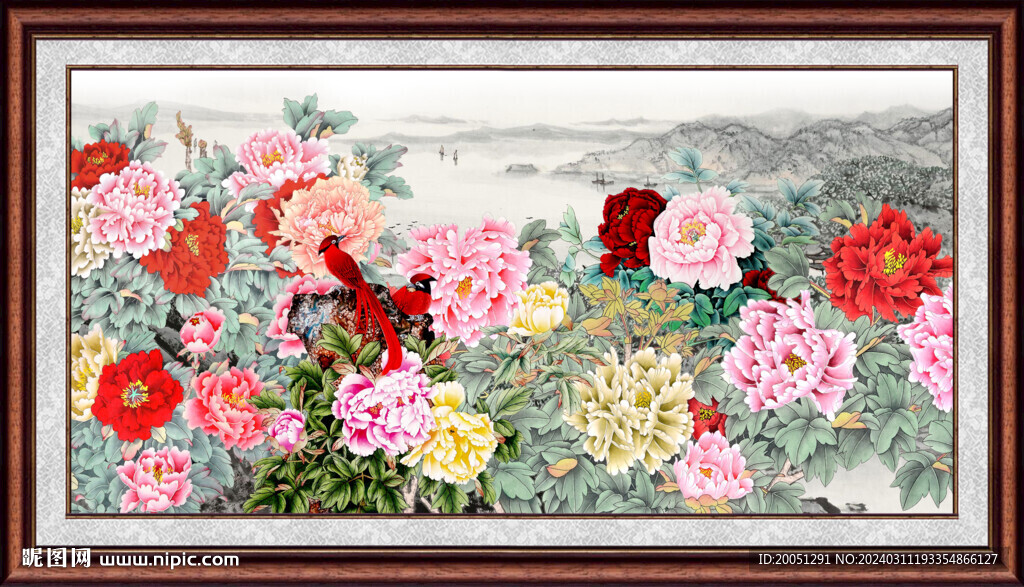 国画牡丹