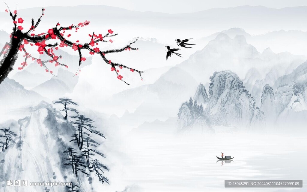 新中式背景墙