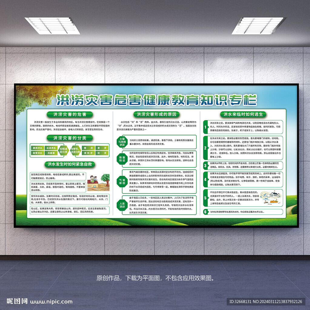 洪涝灾害卫生防治知识宣传栏