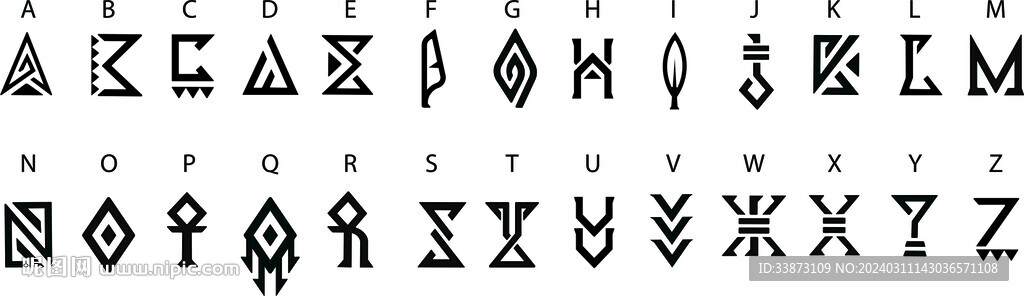 26个英文字母字体设计