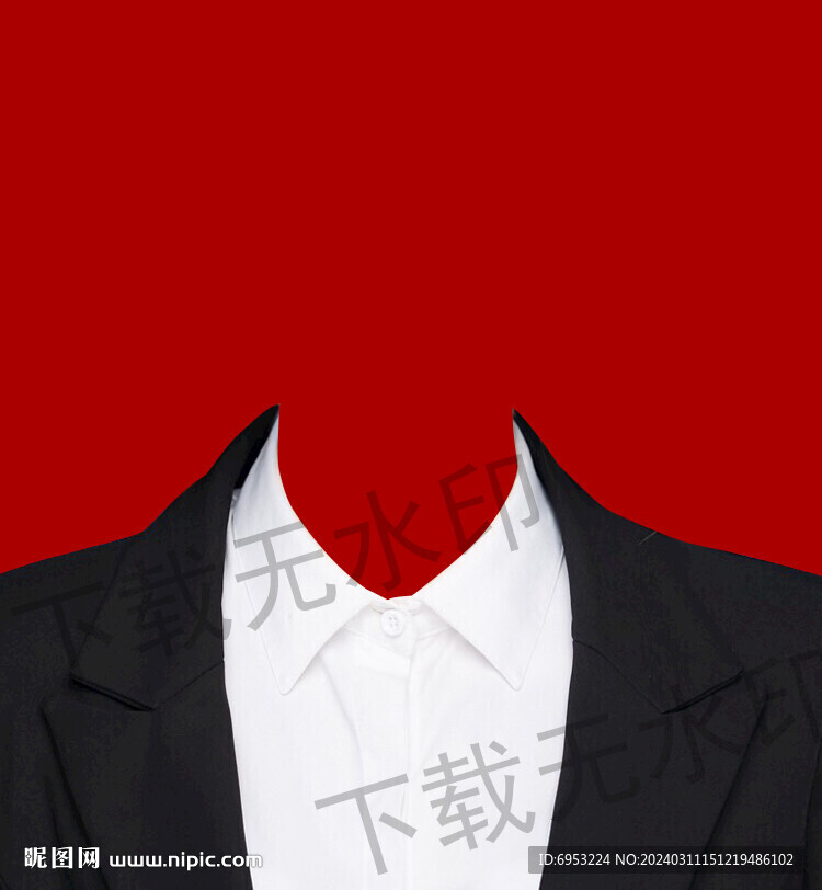 女生证件照西装