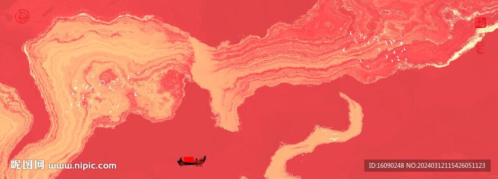 水墨山水装饰画