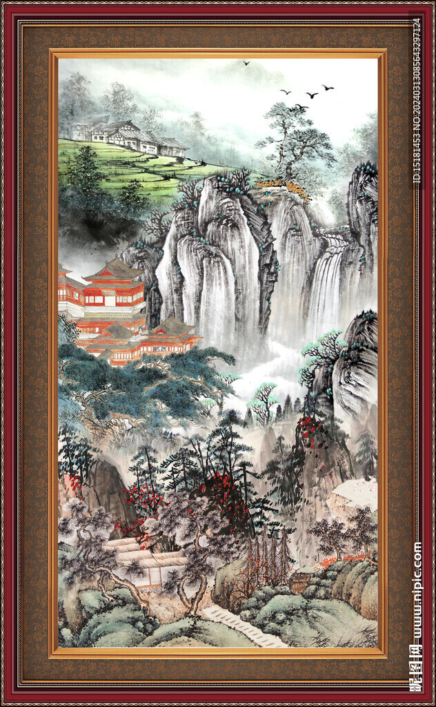 中国画山水 