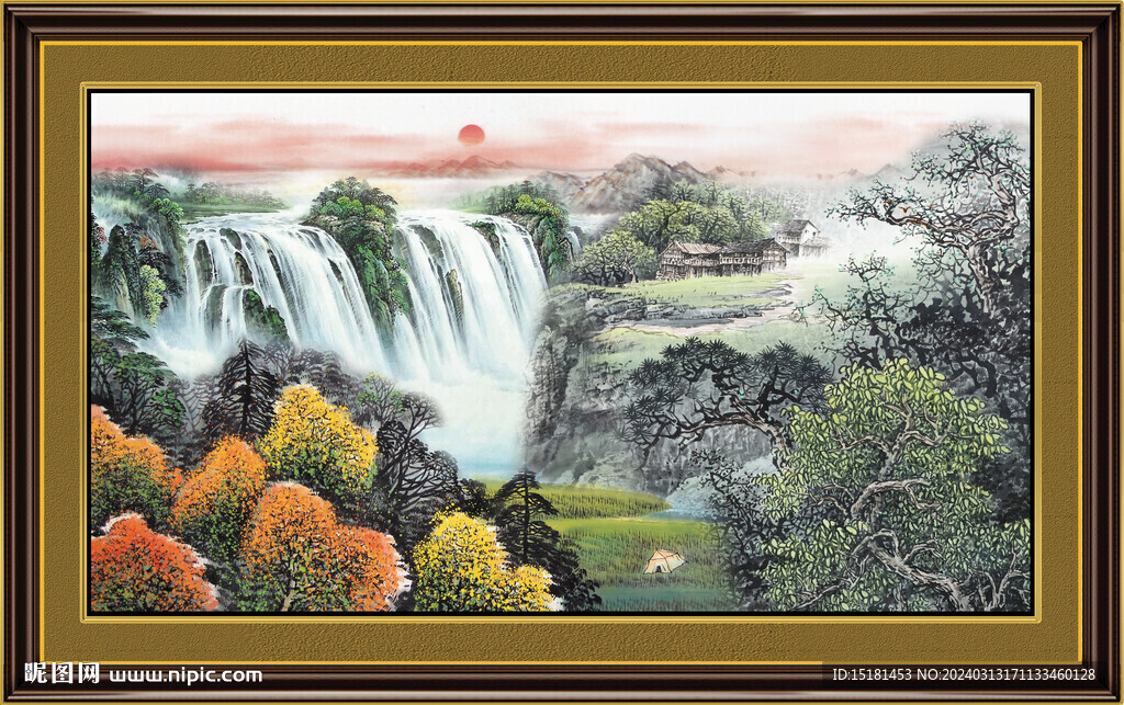 巨幅山水画 