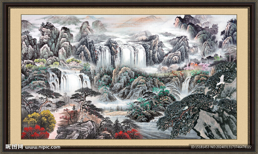 大厅山水画 