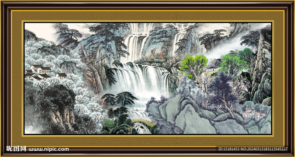 大厅山水画 